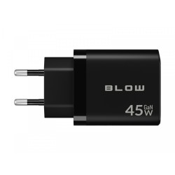 Ładowarka sieciowa gniazdo USB + USB-C PD 45W + kabel | PartsPC.pl