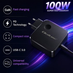 Ładowarka sieciowa GaN 100W | USB-C PD | 5-20V | 3-5A | PartsPC.pl