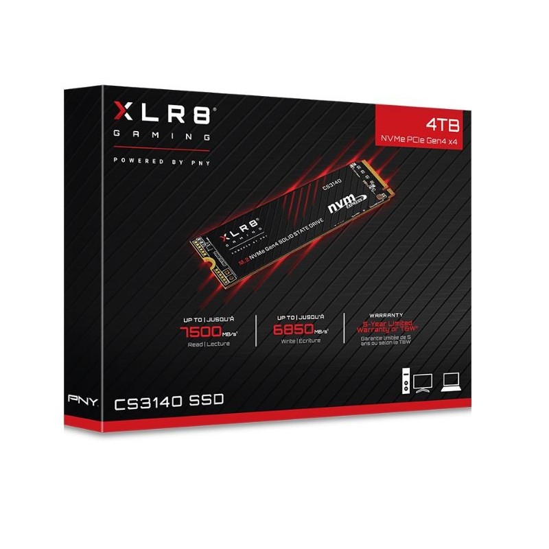PNY Dysk SSD 4TB M.2 2280 CS3140 M280CS3140-4TB-RB | PartsPC.pl