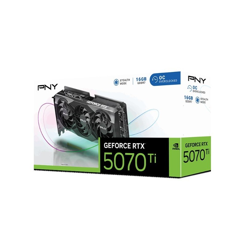 PNY Karta graficzna GeForce RTX 5070 Ti OC 3F 16GB 256-bit 8… | PartsPC.pl