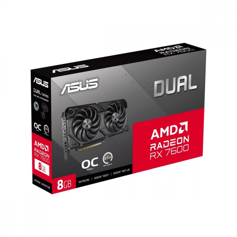 Asus Karta graficzna Dual Radeon RX 7600 EVO OC Edition 8GB … | PartsPC.pl