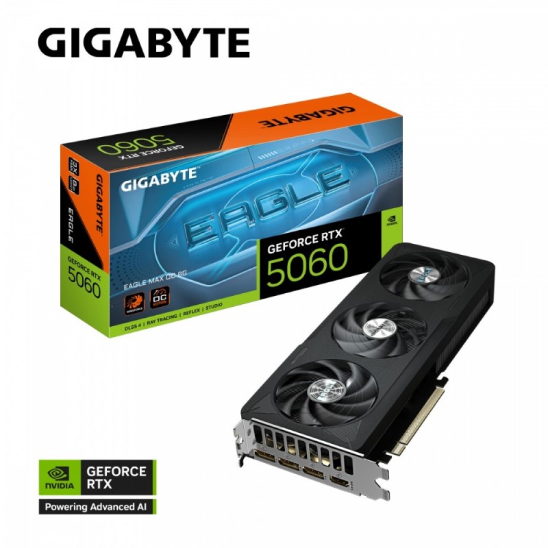 Karta VGA Gigabyte GeForce RTX 5060 EAGLE MAX OC 8G 8GB GDDR… | PartsPC.pl