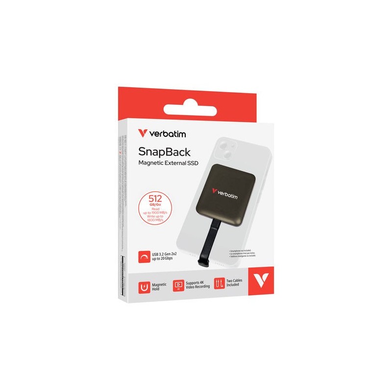 Verbatim Dysk zewnętrzny SnapBack Magnetic SSD Mocha MagSave… | PartsPC.pl
