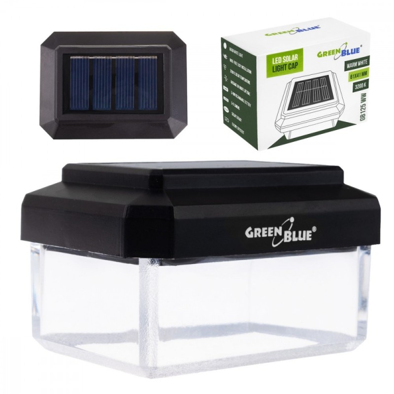 Lampa solarna LED na słupek GreenBlue, 60x40mm, daszek koper… | PartsPC.pl