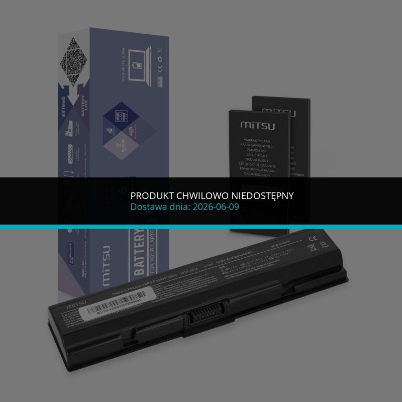 Bateria Mitsu do Toshiba A200, A300 (4400mAh) | PartsPC.pl