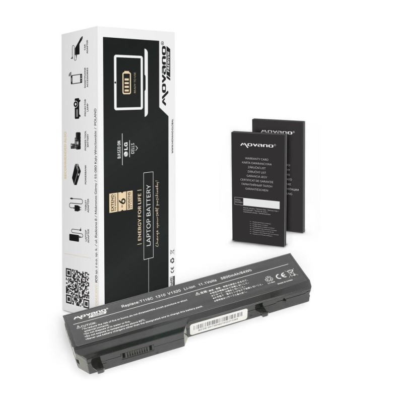 Bateria Movano Premium do Dell Vostro 1310, 1320, 1510 (5200… | PartsPC.pl