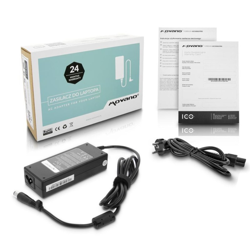 Zasilacz Movano 19v 4.74a (7.4x5.0 pin) 90W do HP, Compaq | PartsPC.pl