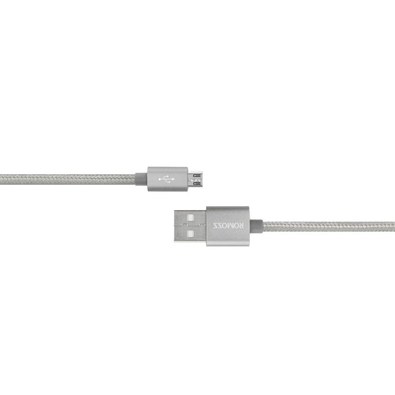 Kabel ROMOSS micro USB (ładowanie, komunikacja) - gray / sza… | PartsPC.pl