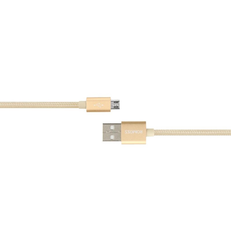 Kabel ROMOSS micro USB (ładowanie, komunikacja) - gold / zło… | PartsPC.pl