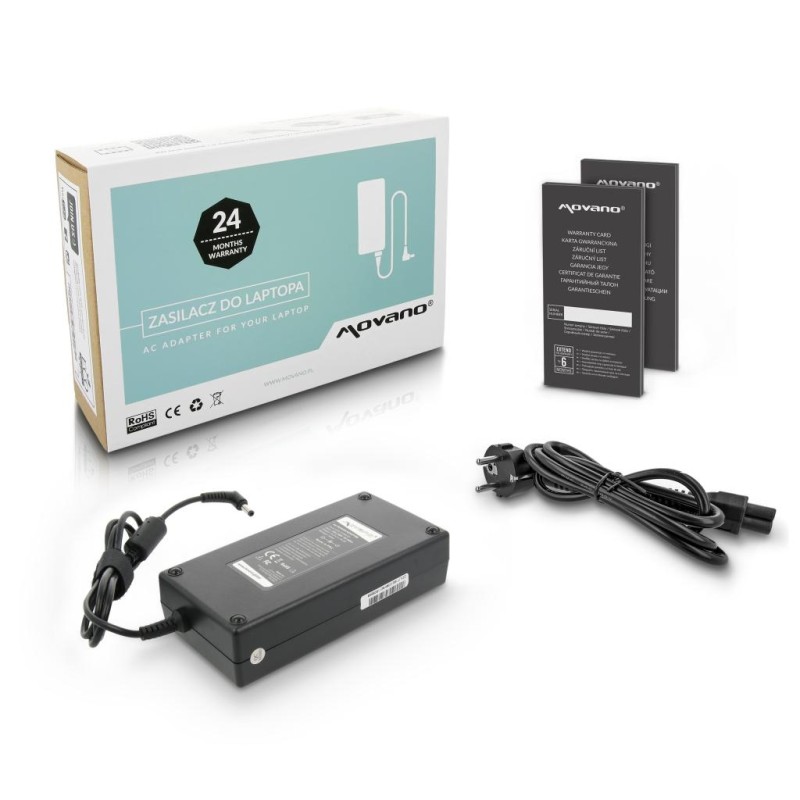 Zasilacz Movano 19.5v 10.3a (5.5x2.5) 200W do Clevo | PartsPC.pl