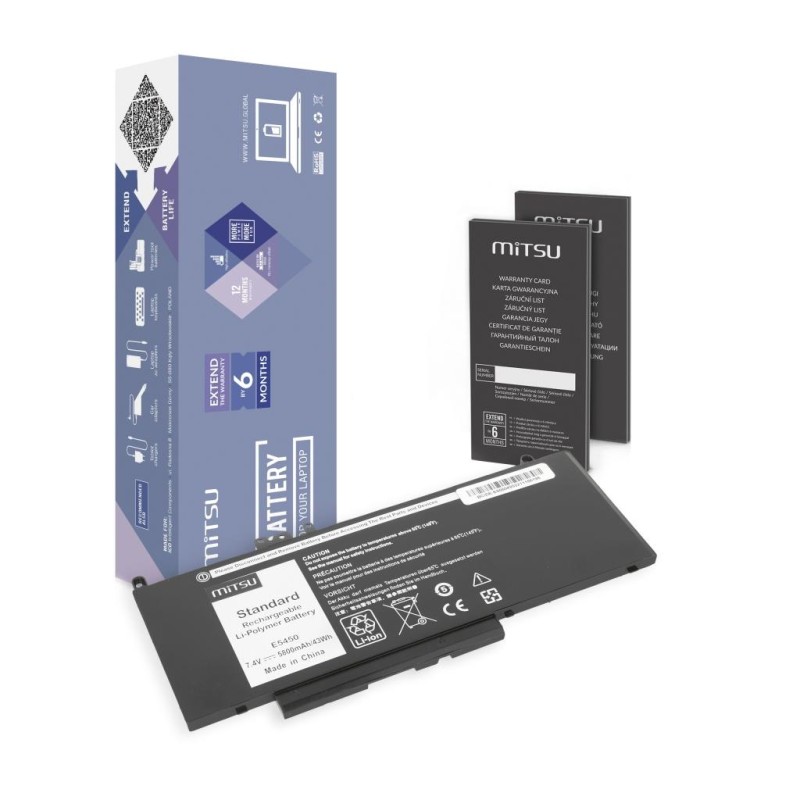 Bateria Mitsu do Dell Latitude E5450, E5550 - 7.4V | PartsPC.pl