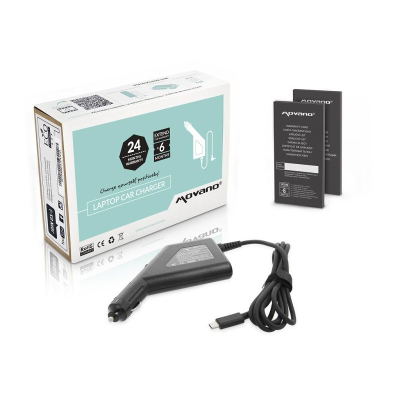Zasilacz samochodowy Movano 45W USB type C USB-C | PartsPC.pl