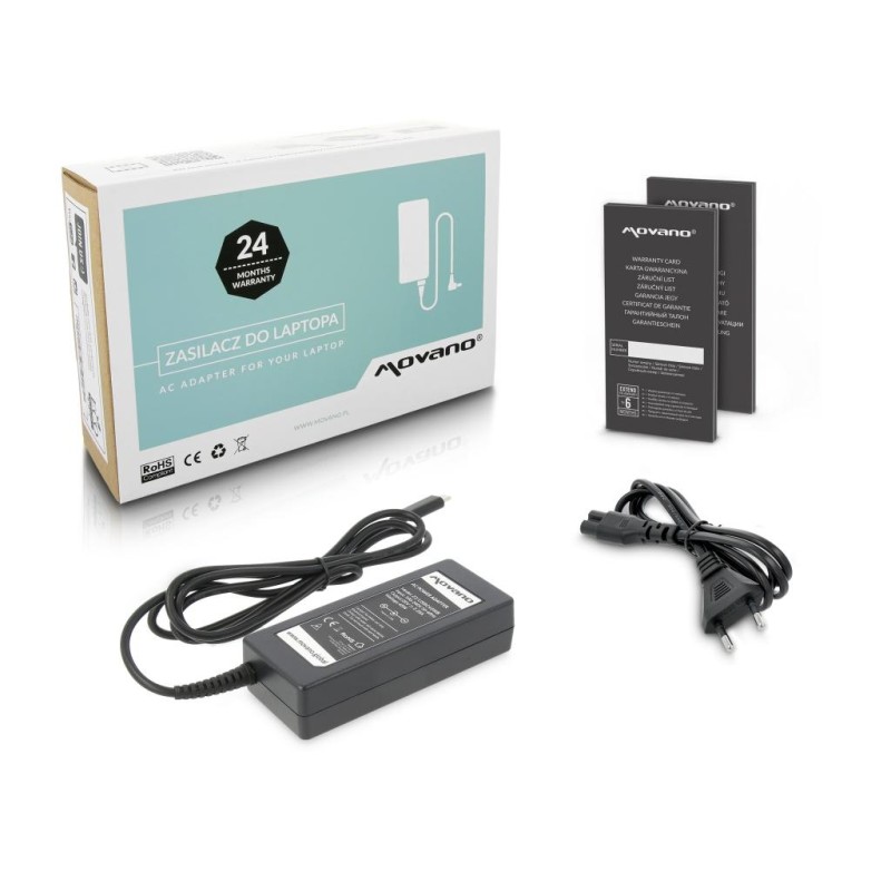 Zasilacz Movano 45W USB type C USB-C (black) | PartsPC.pl