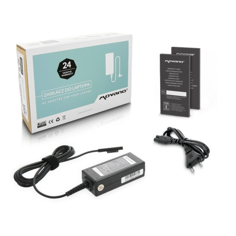 Zasilacz Movano 15v 2.58a (multipin) 38W do Tablet Microsoft… | PartsPC.pl