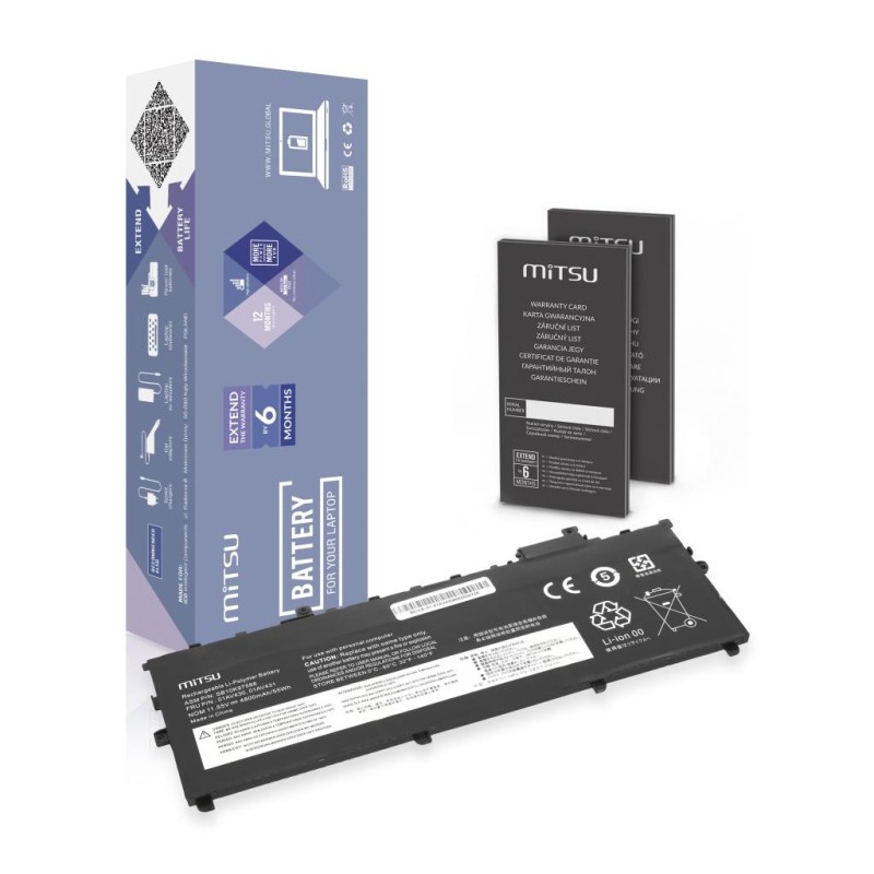 Bateria Mitsu do Lenovo Thinkpad X1 Carbon 2018, G6 (gen5, g… | PartsPC.pl
