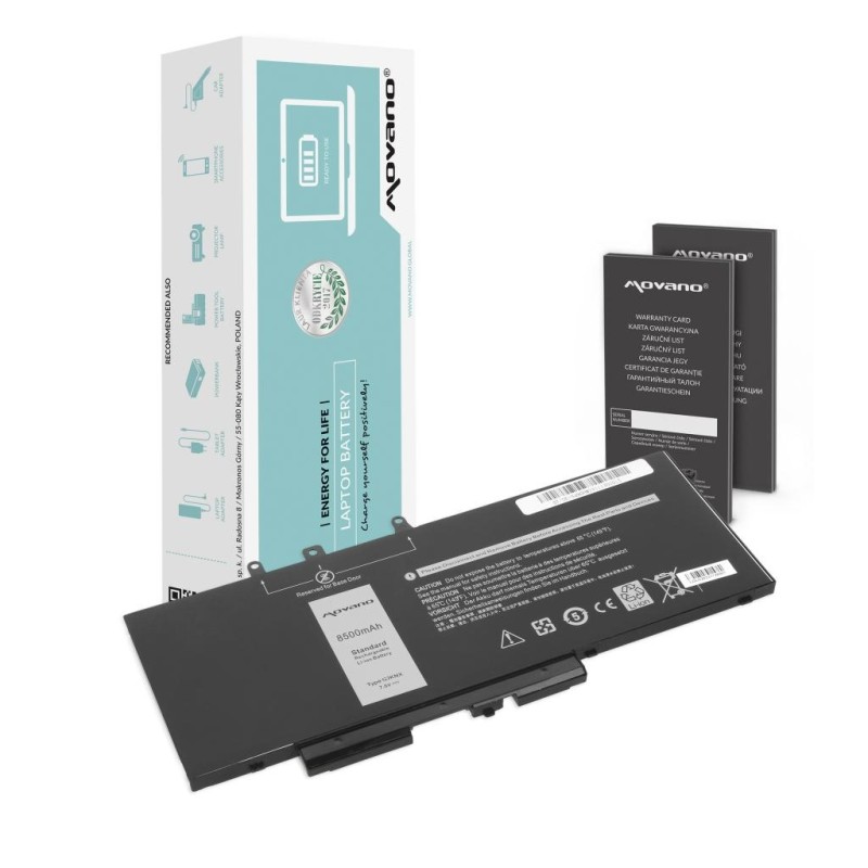 Bateria Movano do Dell Latitude 5490, 5590 (8500mAh) | PartsPC.pl