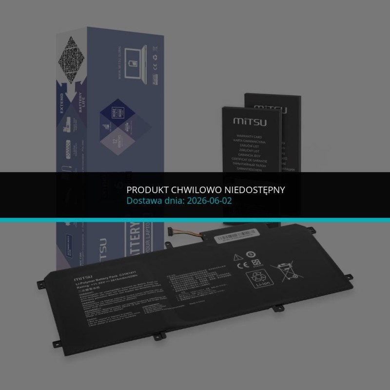 Bateria Mitsu do Asus Zenbook UX305C, UX305F | PartsPC.pl
