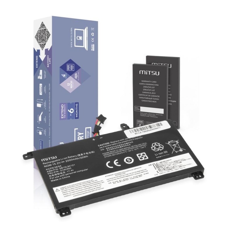 Bateria Mitsu do Lenovo ThinkPad T570, T580, P51s, P52s - we… | PartsPC.pl