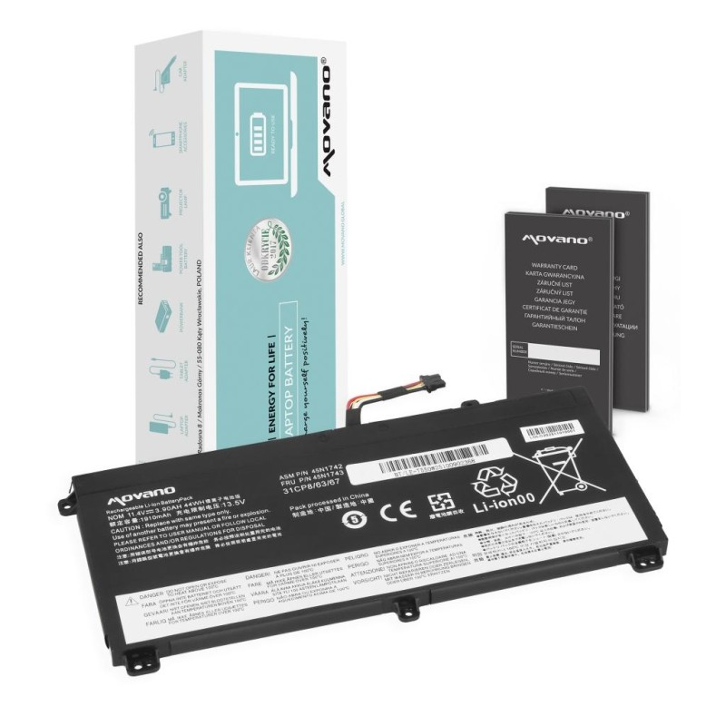 Bateria Movano do Lenovo ThinkPad T550, T560, W550, W550s | PartsPC.pl
