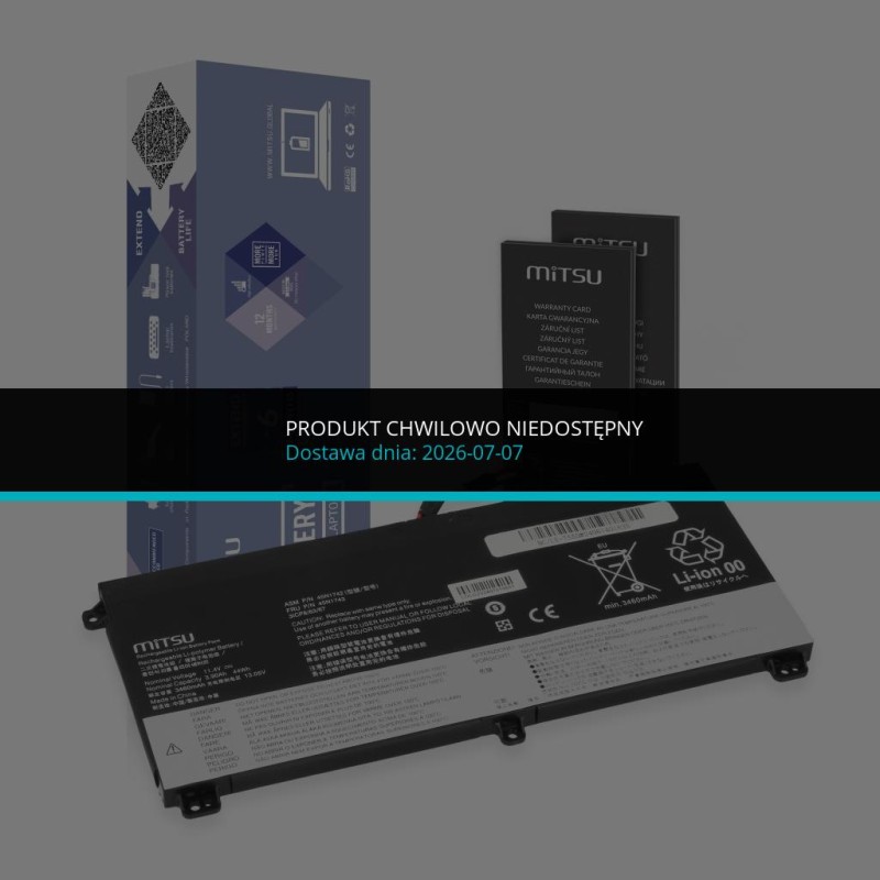 Bateria Mitsu do Lenovo ThinkPad T550, T560, W550, W550s | PartsPC.pl