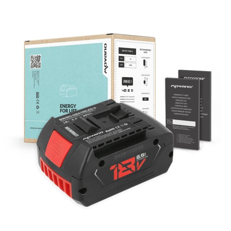 Bateria Movano do Bosch GBA BAT609, BAT618 (5000 mAh) | PartsPC.pl
