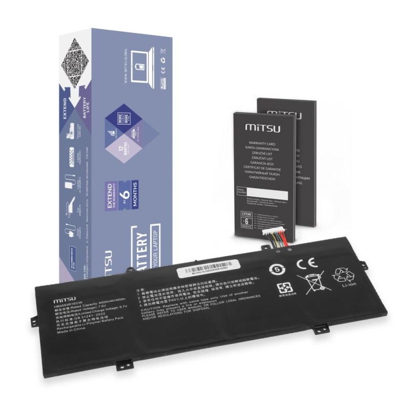 Bateria Mitsu do Huawei Matebook 14, X Pro, MagicBook (9 PIN… | PartsPC.pl