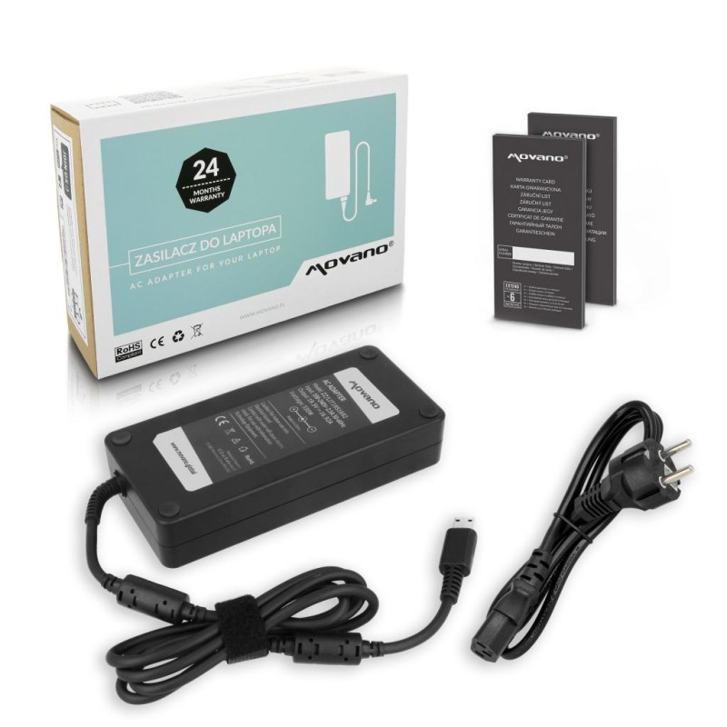 Zasilacz Movano 19.5V 16.92a (USB) 330W do MSI | PartsPC.pl