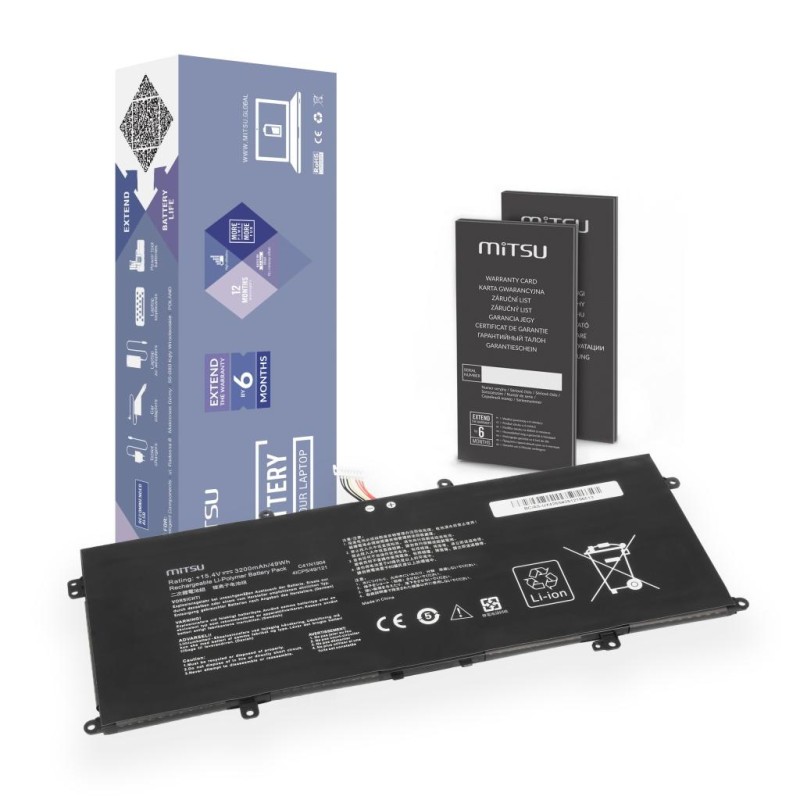 Bateria Mitsu do Asus Zenbook 13, 14 UX325EA, UX425EA (3200m… | PartsPC.pl
