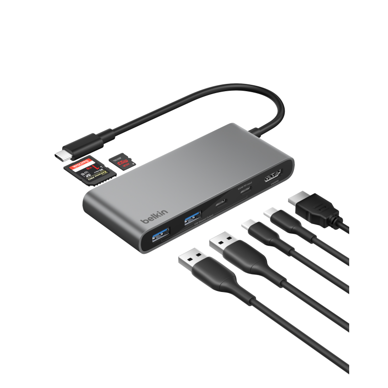 Belkin Connect Hub USB-C, 7 portów: 2 x USB-A, 2 x USB-C PD … | PartsPC.pl