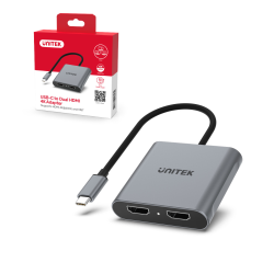 Unitek Adapter USB-C do 2x HDMI | 4K@60Hz | MST | HDCP 2.2 | PartsPC.pl