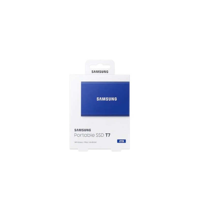 Dysk SSD zewnętrzny Samsung T7 Portable 2TB (1050/1000 MB/s) USB 3.1 Blue