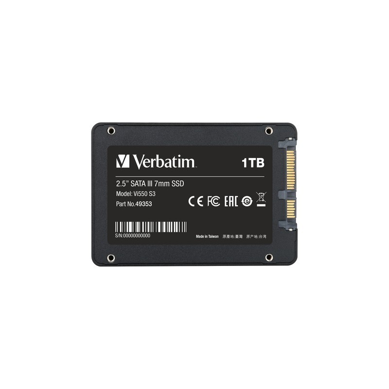 Dysk SSD wewnętrzny Verbatim Vi550 S3 1TB 2.5" SATA III czarny
