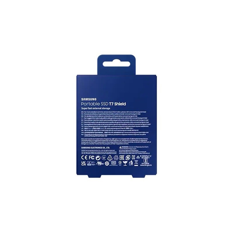 Dysk SSD zewnętrzny Samsung T7 Shield 2TB (1050/1000 MB/s) USB 3.1 Blue
