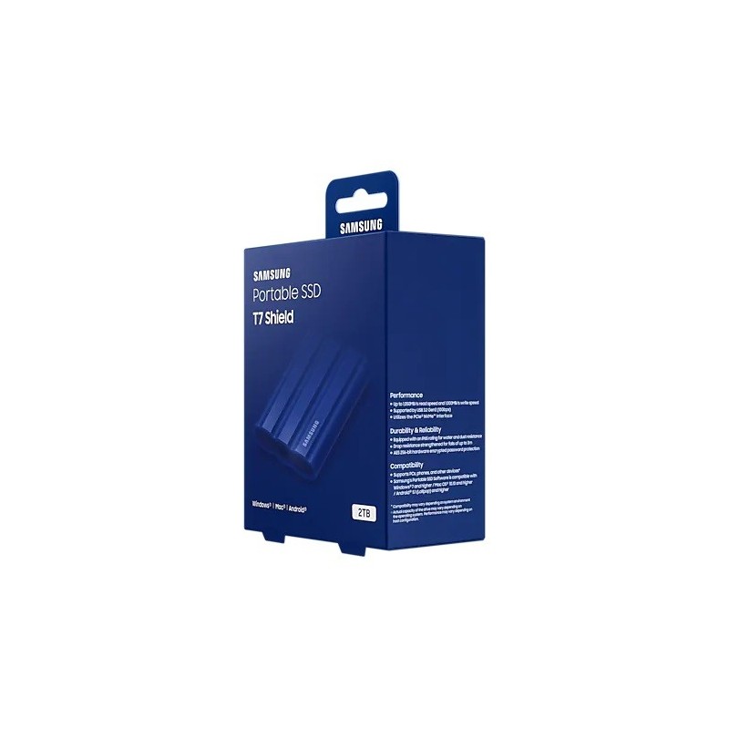 Dysk SSD zewnętrzny Samsung T7 Shield 2TB (1050/1000 MB/s) USB 3.1 Blue