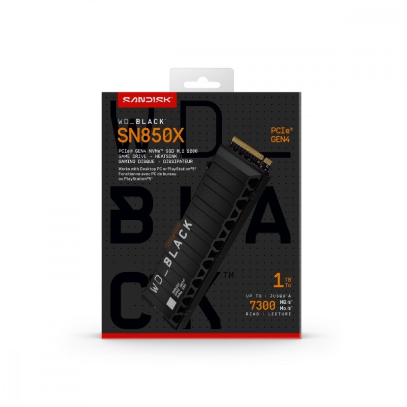 WD_BLACK™ SN850X NVMe™ SSD POWERED BY SANDISK 1 TB, [With He… | PartsPC.pl