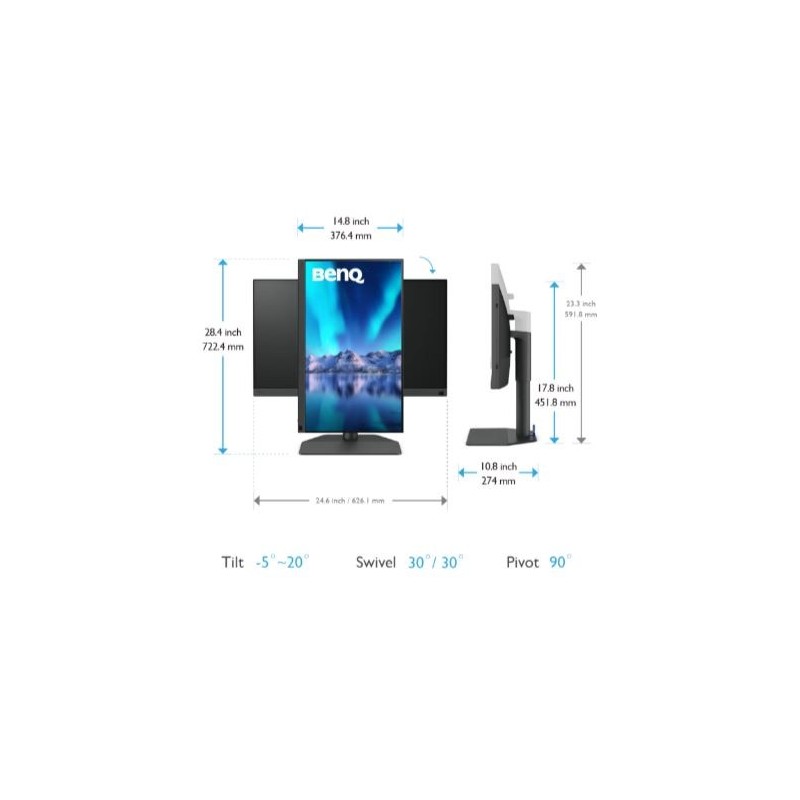 Benq Monitor 27 cali SW272Q 2K LED 5ms/IPS/60HZ/FOTO | PartsPC.pl