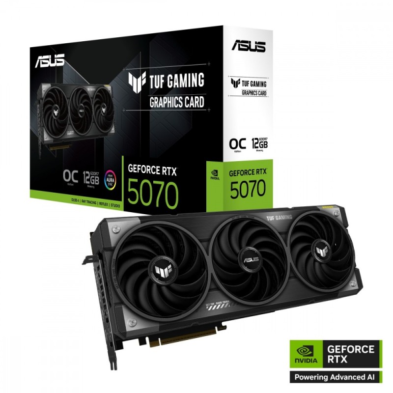 Karta VGA Asus GeForce RTX 5070 TUF-RTX5070-O12G-GAMING OC 1… | PartsPC.pl