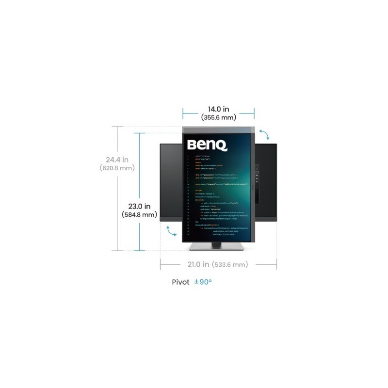 Benq Monitor 24 cale RD240Q WQXGA 5ms/IPS/1200:1/HDMI/DP | PartsPC.pl