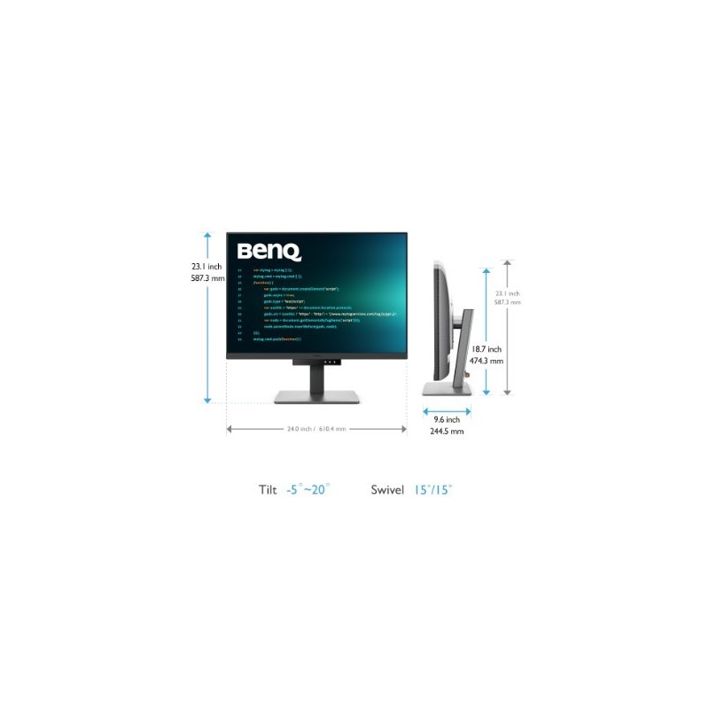Benq Monitor 28 cali RD280U 4K IPS 5ms/IPS/1200:1/HDMI/DP | PartsPC.pl