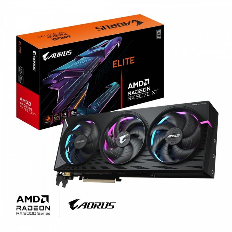 Karta VGA Gigabyte AORUS Radeon RX 9070 XT ELITE 16G 16GB GD… | PartsPC.pl