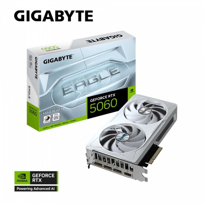 Karta VGA Gigabyte GeForce RTX 5060 EAGLE OC ICE 8G 8GB GDDR… | PartsPC.pl