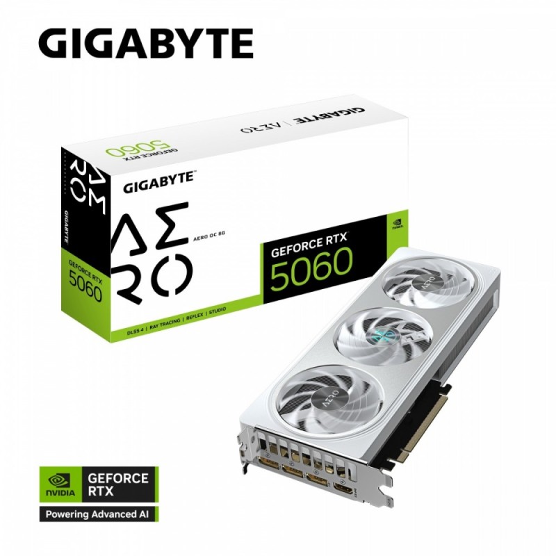Karta VGA Gigabyte GeForce RTX 5060 AERO OC 8G 8GB GDDR7 128… | PartsPC.pl