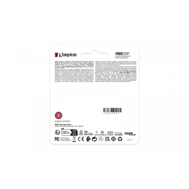 Dysk SSD Kingston NV3 M.2 2230 PCIe 4.0x4 NVMe 1TB (6000/400… | PartsPC.pl