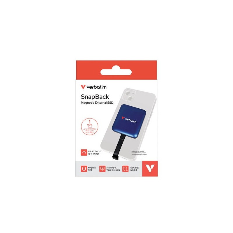 Verbatim Dysk zewnętrzny SnapBack Magnetic SSD Blue MagSave … | PartsPC.pl