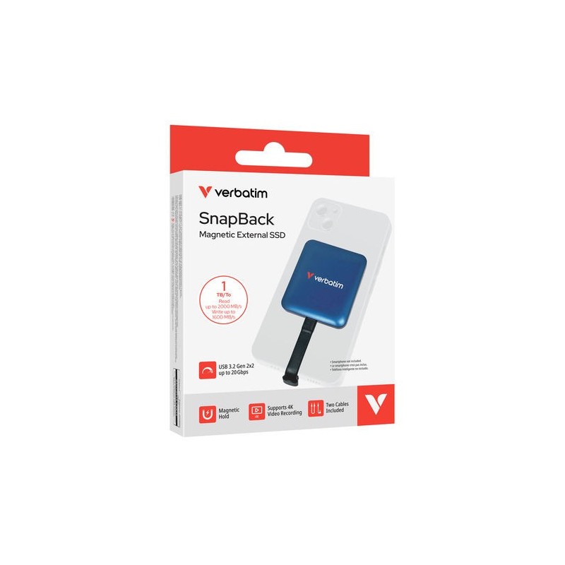 Verbatim Dysk zewnętrzny SnapBack Magnetic SSD Blue MagSave … | PartsPC.pl
