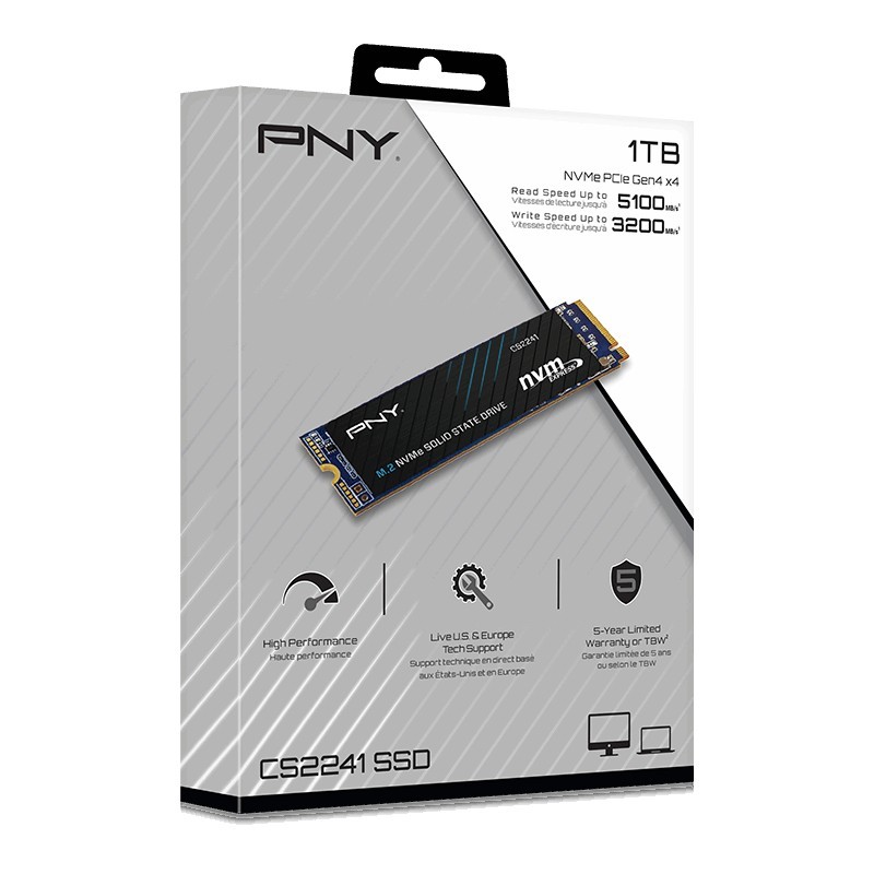 PNY Dysk SSD 1TB M.2 2280 CS2241 M280CS2241-1TB-RB | PartsPC.pl