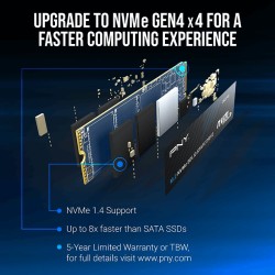 PNY Dysk SSD 1TB M.2 2280 CS2241 M280CS2241-1TB-RB | PartsPC.pl