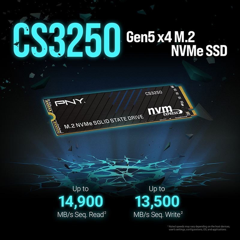 PNY Dysk SSD 1TB M.2 2280 PCi5.0 M280CS3250-1TB-TB | PartsPC.pl