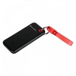 Dysk SSD zewnętrzny Verbatim Pocket SSD 1TB USB-C 3.2 Gen 2 czarny/czerwony