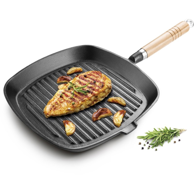 Patelnia żeliwna grillowa LT 1063, 24cm | PartsPC.pl